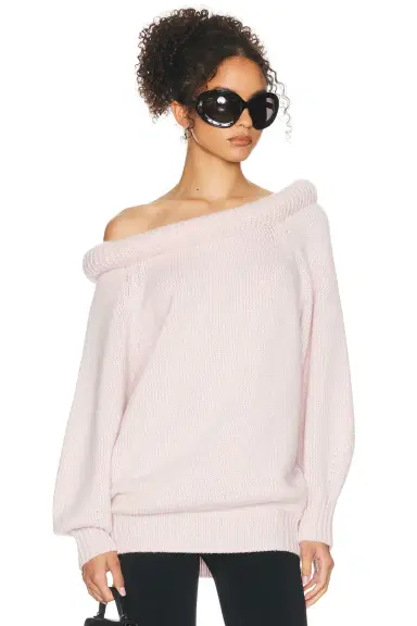 Helsa Cressidia Off Shoulder Sweater | Thumbnail 1 Helsa Cressidia Off Shoulder Sweater | Thumbnail 1