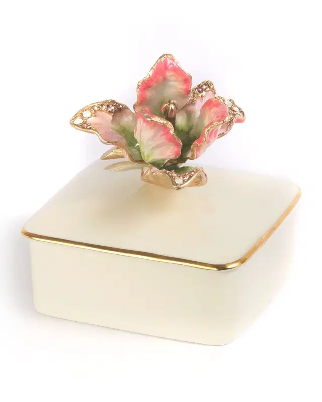 Jay Strongwater Tulip Porcelain Box