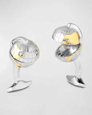 Tateossian Hinged Oceanic Globe Cufflinks | Thumbnail 2 Tateossian Hinged Oceanic Globe Cufflinks | Thumbnail 2