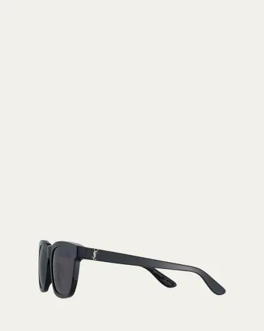 Saint Laurent SL M24K Oversize Square Acetate Sunglasses | Thumbnail 3
