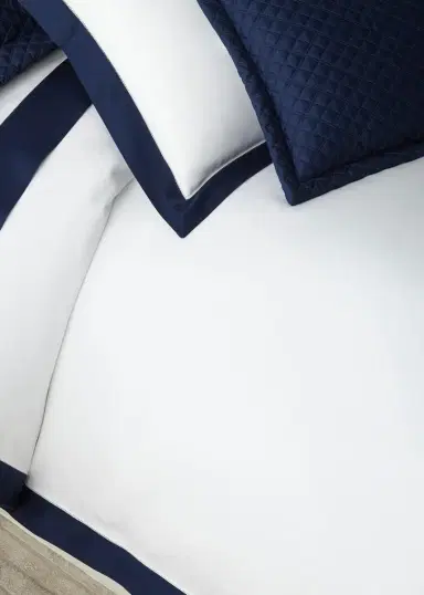 Ralph Lauren Home Organic Sateen Border Duvet, KING | Thumbnail 1