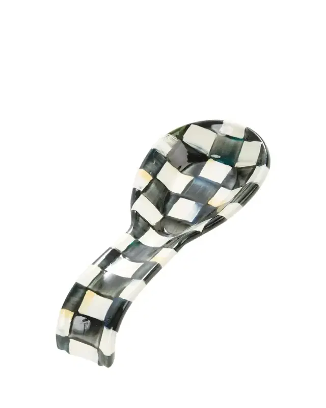 MacKenzie-Childs Courtly Check Enamel Spoon Rest