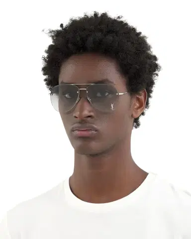 Saint Laurent YSL Semi-Rimless Metal Aviator Sunglasses | Thumbnail 1 Saint Laurent YSL Semi-Rimless Metal Aviator Sunglasses | Thumbnail 1