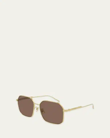 Bottega Veneta Geometric Metal Sunglasses | Thumbnail 3