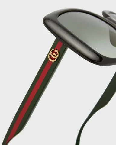 Gucci Square Web Arms Sunglasses | Thumbnail 8 Gucci Square Web Arms Sunglasses | Thumbnail 8
