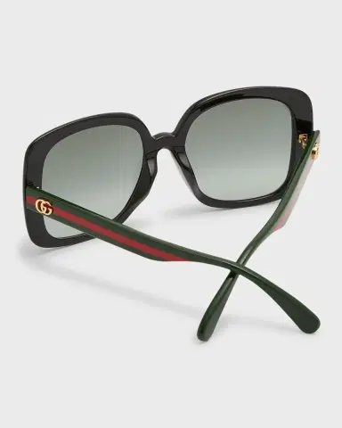 Gucci Square Web Arms Sunglasses | Thumbnail 9 Gucci Square Web Arms Sunglasses | Thumbnail 9