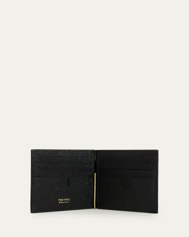 Tom Ford Men's Leather T-Line Money Clip Wallet | Thumbnail 3