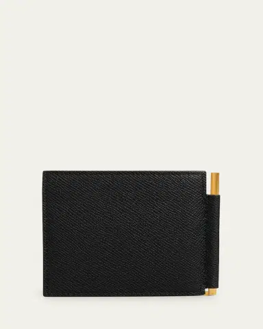 Tom Ford Men's Leather T-Line Money Clip Wallet | Thumbnail 4