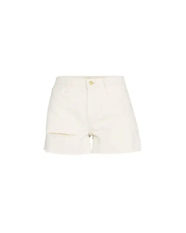 Distressed Slim Denim Shorts