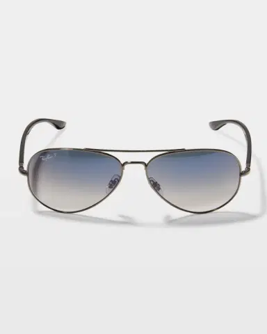 Ray-Ban Men's Polarized Metal Aviator Sunglasses | Thumbnail 3