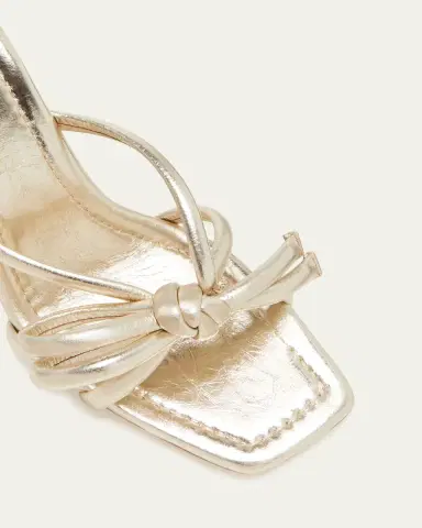 Loeffler Randall Margi Metallic Bow Stiletto Slide Sandals | Thumbnail 5