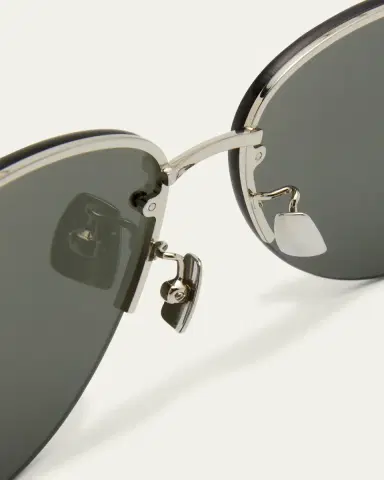 Saint Laurent Unisex Mask Mirrored Shield Metal Sunglasses | Thumbnail 4