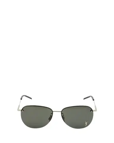 Saint Laurent Unisex Mask Mirrored Shield Metal Sunglasses | Thumbnail 1