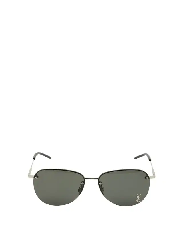 Unisex Mask Mirrored Shield Metal Sunglasses
