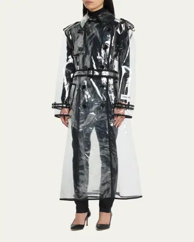 Dolce & Gabbana Light PVC Double-Breasted Trench Coat | Thumbnail 4 Dolce & Gabbana Light PVC Double-Breasted Trench Coat | Thumbnail 4