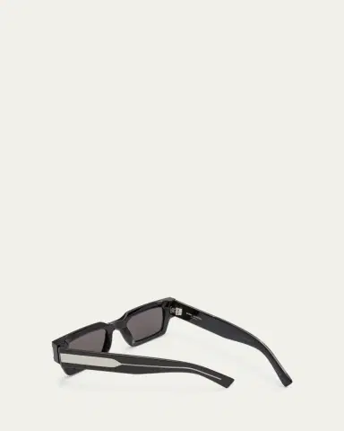 Saint Laurent Logo Acetate Rectangle Sunglasses | Thumbnail 3