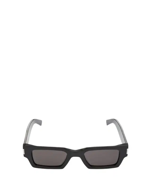 Saint Laurent Logo Acetate Rectangle Sunglasses