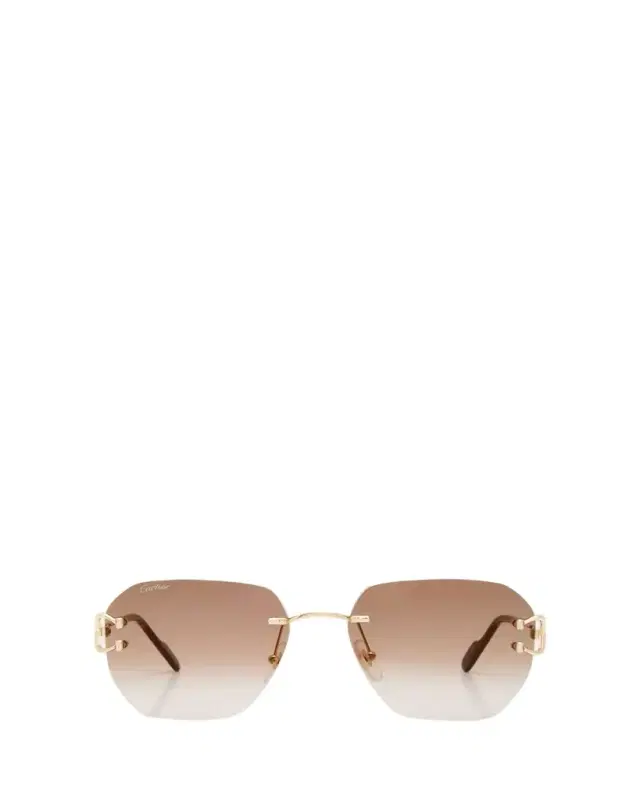 Rimless Square Metal Sunglasses