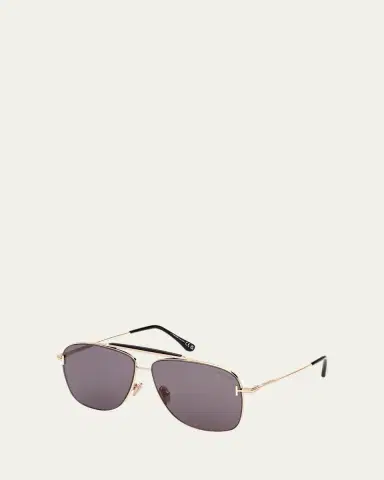 TOM FORD Jaden T Logo Metal Aviator Sunglasses | Thumbnail 2 TOM FORD Jaden T Logo Metal Aviator Sunglasses | Thumbnail 2