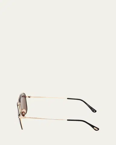 TOM FORD Jaden T Logo Metal Aviator Sunglasses | Thumbnail 3 TOM FORD Jaden T Logo Metal Aviator Sunglasses | Thumbnail 3