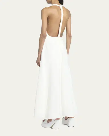 Proenza Schouler Matte Viscose Crepe Twist Back Dress | Thumbnail 3