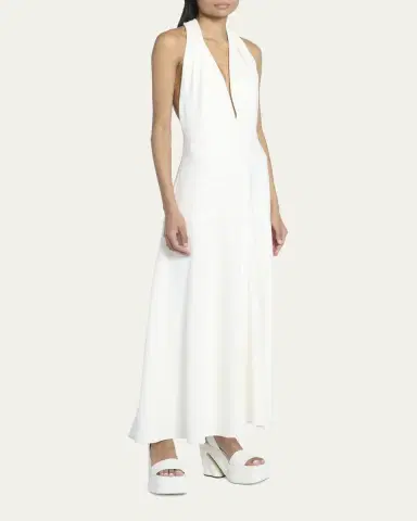 Proenza Schouler Matte Viscose Crepe Twist Back Dress | Thumbnail 4