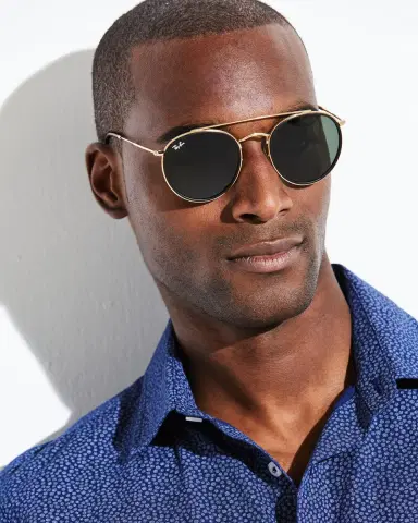 Ray-Ban Men's RB3647 Round Double-Bridge Sunglasses | Thumbnail 3