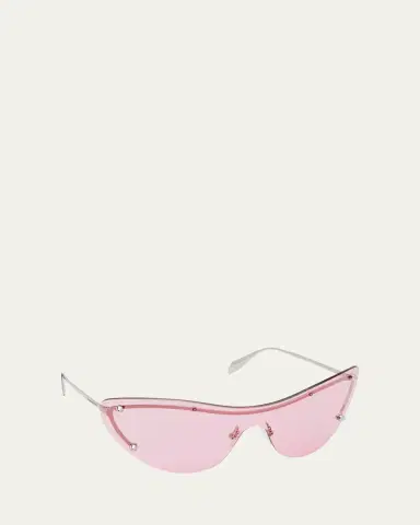 Alexander McQueen Metal Cat-Eye Sunglasses | Thumbnail 2