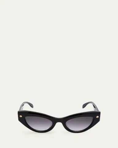 Alexander McQueen Acetate Cat-Eye Sunglasses w/ Studded Detail | Thumbnail 2 Alexander McQueen Acetate Cat-Eye Sunglasses w/ Studded Detail | Thumbnail 2