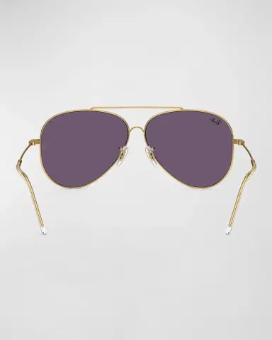 Ray-Ban Golden Metal & Plastic Aviator Sunglasses | Thumbnail 8 Ray-Ban Golden Metal & Plastic Aviator Sunglasses | Thumbnail 8