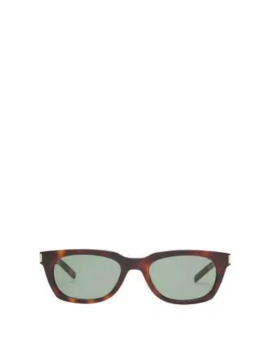 Saint Laurent Engraved Logo Rectangle Mixed-Media Sunglasses | Thumbnail 1