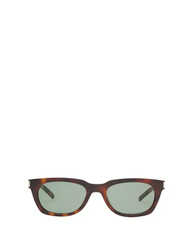 Engraved Logo Rectangle Mixed-Media Sunglasses