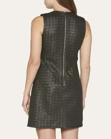 Bottega Veneta Leather Intrecciato Weave Mini Dress | Thumbnail 3 Bottega Veneta Leather Intrecciato Weave Mini Dress | Thumbnail 3