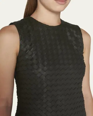 Bottega Veneta Leather Intrecciato Weave Mini Dress | Thumbnail 5 Bottega Veneta Leather Intrecciato Weave Mini Dress | Thumbnail 5