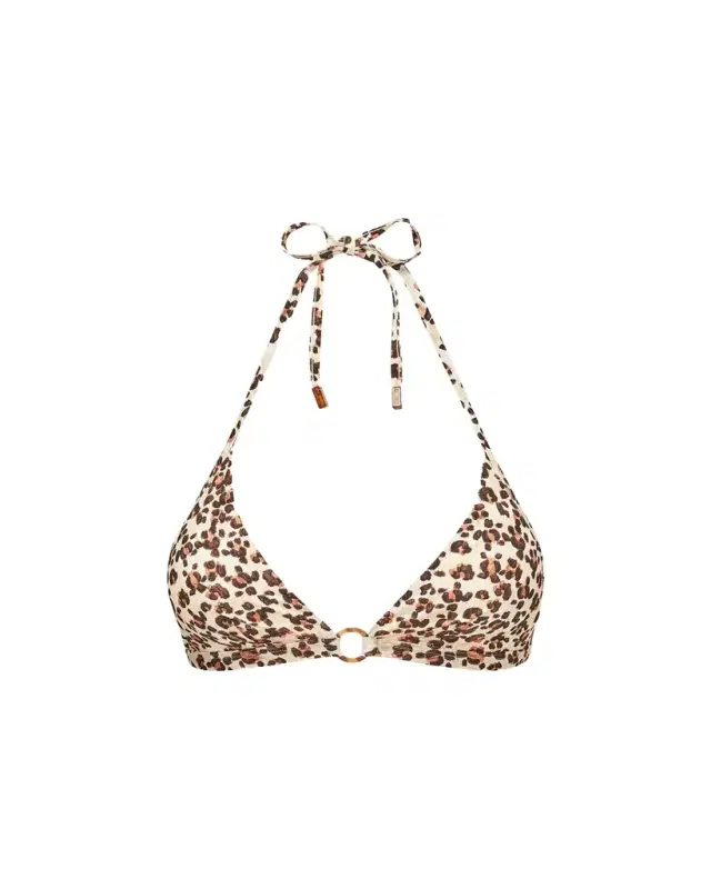 Turtles Leopard Jersey Bikini Top