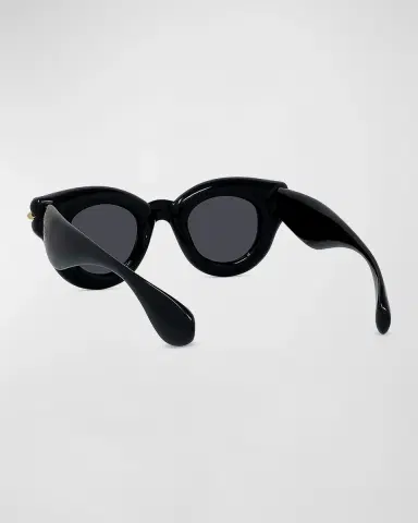 Loewe Men's Inflated Pantos Acetate-Nylon Round Sunglasses | Thumbnail 3 Loewe Men's Inflated Pantos Acetate-Nylon Round Sunglasses | Thumbnail 3