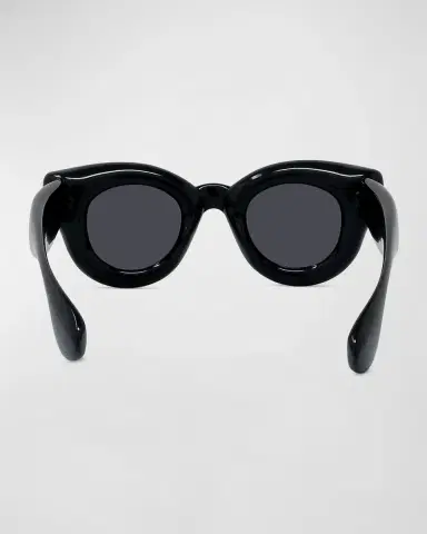 Loewe Men's Inflated Pantos Acetate-Nylon Round Sunglasses | Thumbnail 6 Loewe Men's Inflated Pantos Acetate-Nylon Round Sunglasses | Thumbnail 6