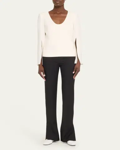 Roland Mouret Split-Sleeve Cady Top | Thumbnail 2
