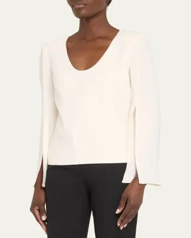 Roland Mouret Split-Sleeve Cady Top | Thumbnail 4