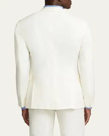 Ralph Lauren Purple Label Men's Hadley Hand-Tailored Silk-Linen Jacket | Thumbnail 3 Ralph Lauren Purple Label Men's Hadley Hand-Tailored Silk-Linen Jacket | Thumbnail 3