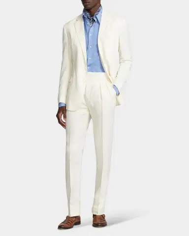 Ralph Lauren Purple Label Men's Hadley Hand-Tailored Silk-Linen Jacket | Thumbnail 6 Ralph Lauren Purple Label Men's Hadley Hand-Tailored Silk-Linen Jacket | Thumbnail 6