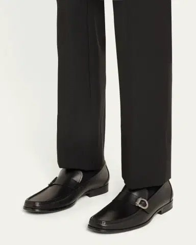 Ferragamo Men's Caspian Gancio Leather Loafers | Thumbnail 2 Ferragamo Men's Caspian Gancio Leather Loafers | Thumbnail 2