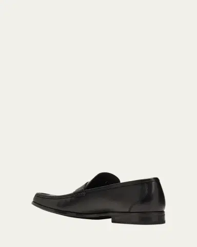 Ferragamo Men's Caspian Gancio Leather Loafers | Thumbnail 4 Ferragamo Men's Caspian Gancio Leather Loafers | Thumbnail 4