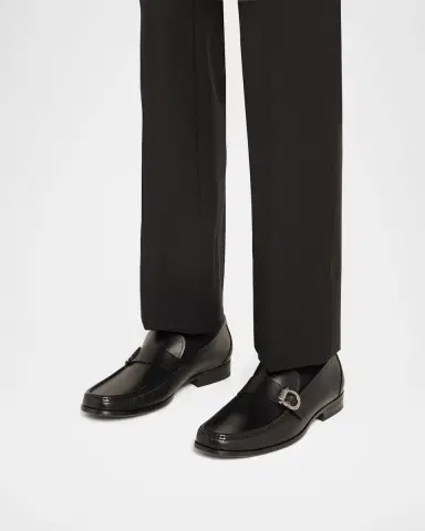 Ferragamo Men's Caspian Gancio Leather Loafers | Thumbnail 6 Ferragamo Men's Caspian Gancio Leather Loafers | Thumbnail 6
