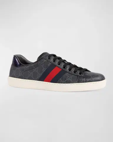 Gucci Men's Ace GG Supreme Sneakers | Thumbnail 2 Gucci Men's Ace GG Supreme Sneakers | Thumbnail 2