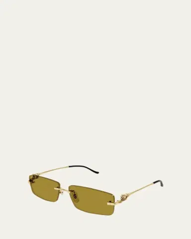 Cartier Men's Rimless Metal Rectangle Sunglasses | Thumbnail 2 Cartier Men's Rimless Metal Rectangle Sunglasses | Thumbnail 2