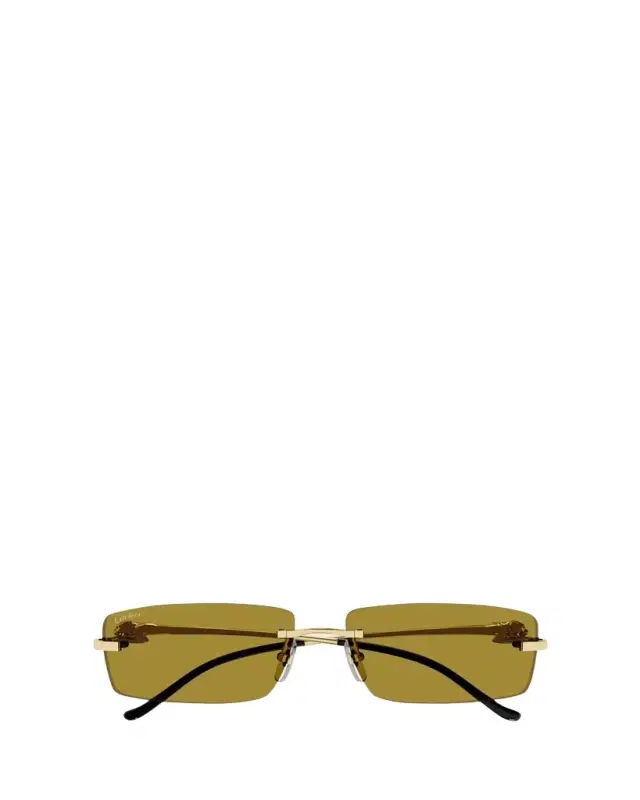 Cartier Men's Rimless Metal Rectangle Sunglasses