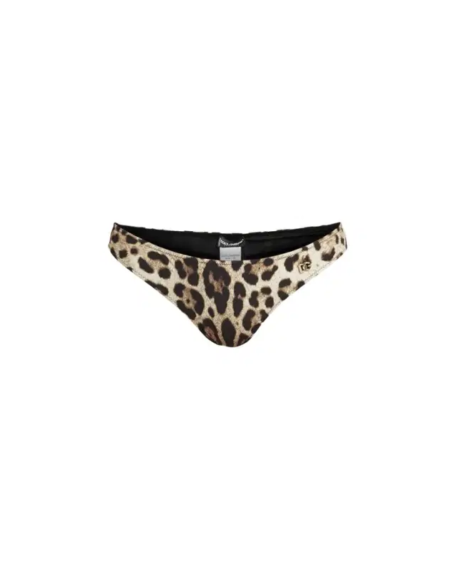 Dolce & Gabbana Leopard-Print Bikini Bottoms