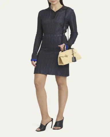 Ferragamo Hug Mini Crochet Raffia Top-Handle Bag | Thumbnail 5