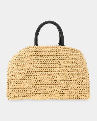 Ferragamo Hug Mini Crochet Raffia Top-Handle Bag | Thumbnail 7